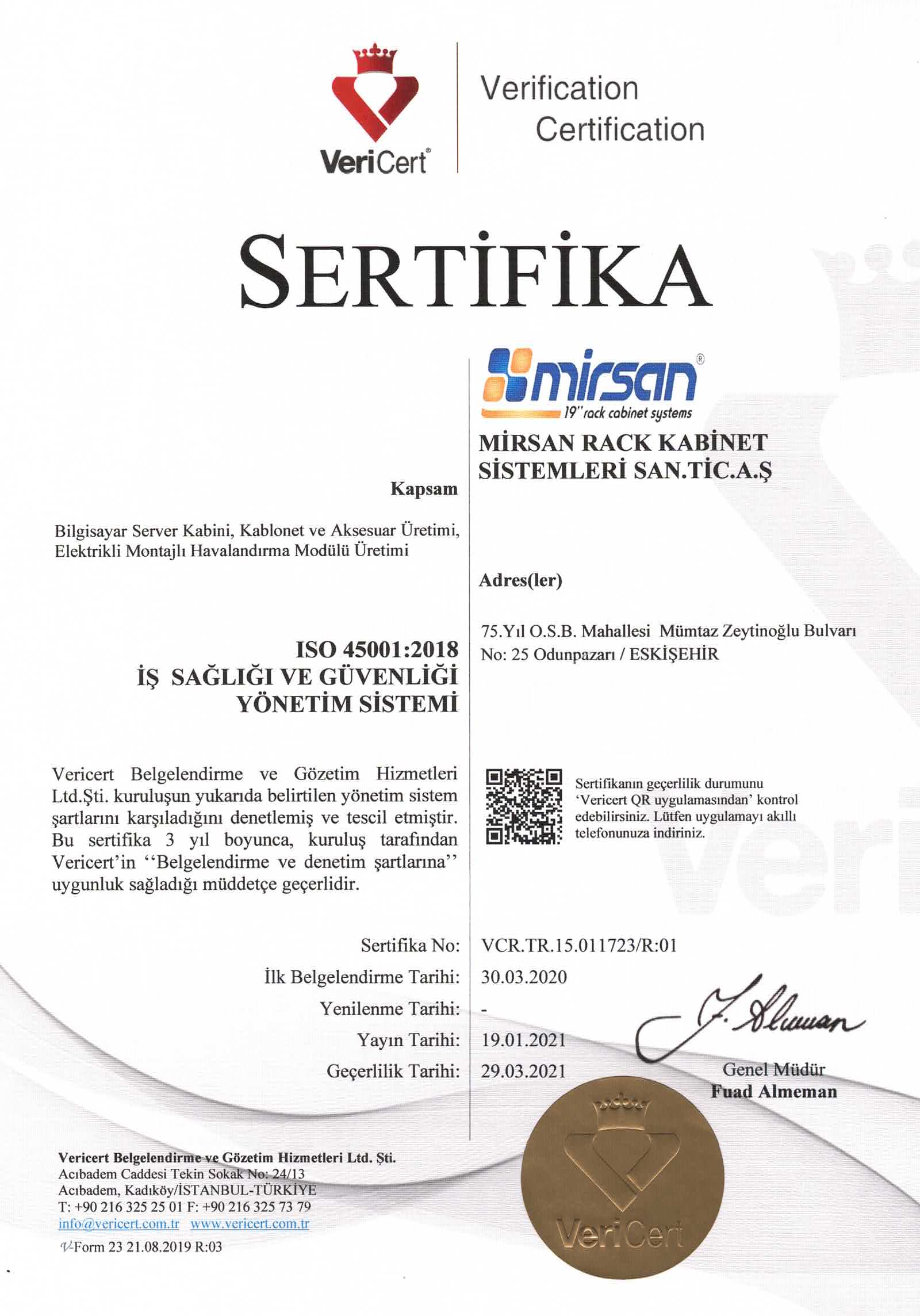 ISO 45001:2018 Occupational Health & Safety