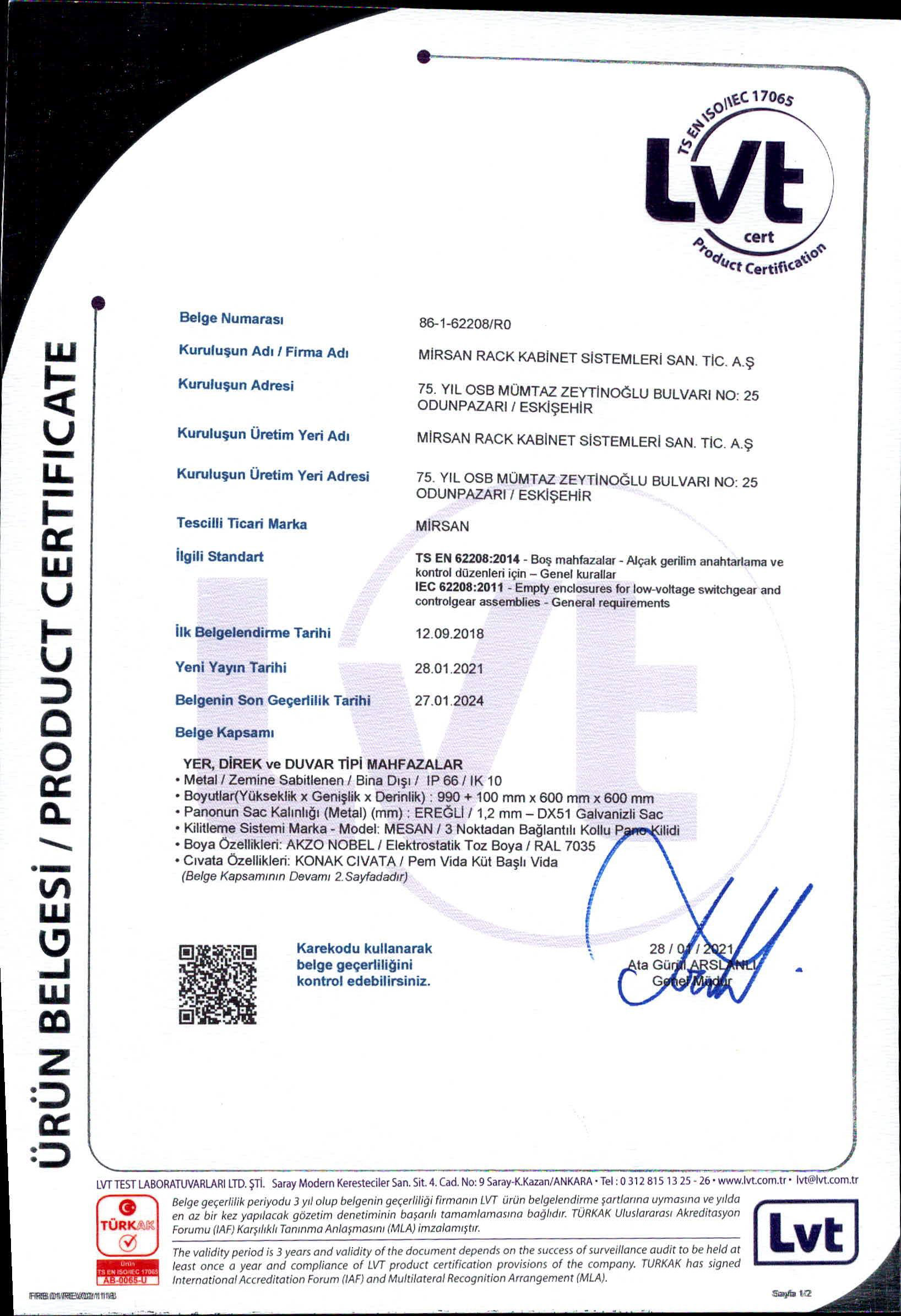 TS EN 62208:2014