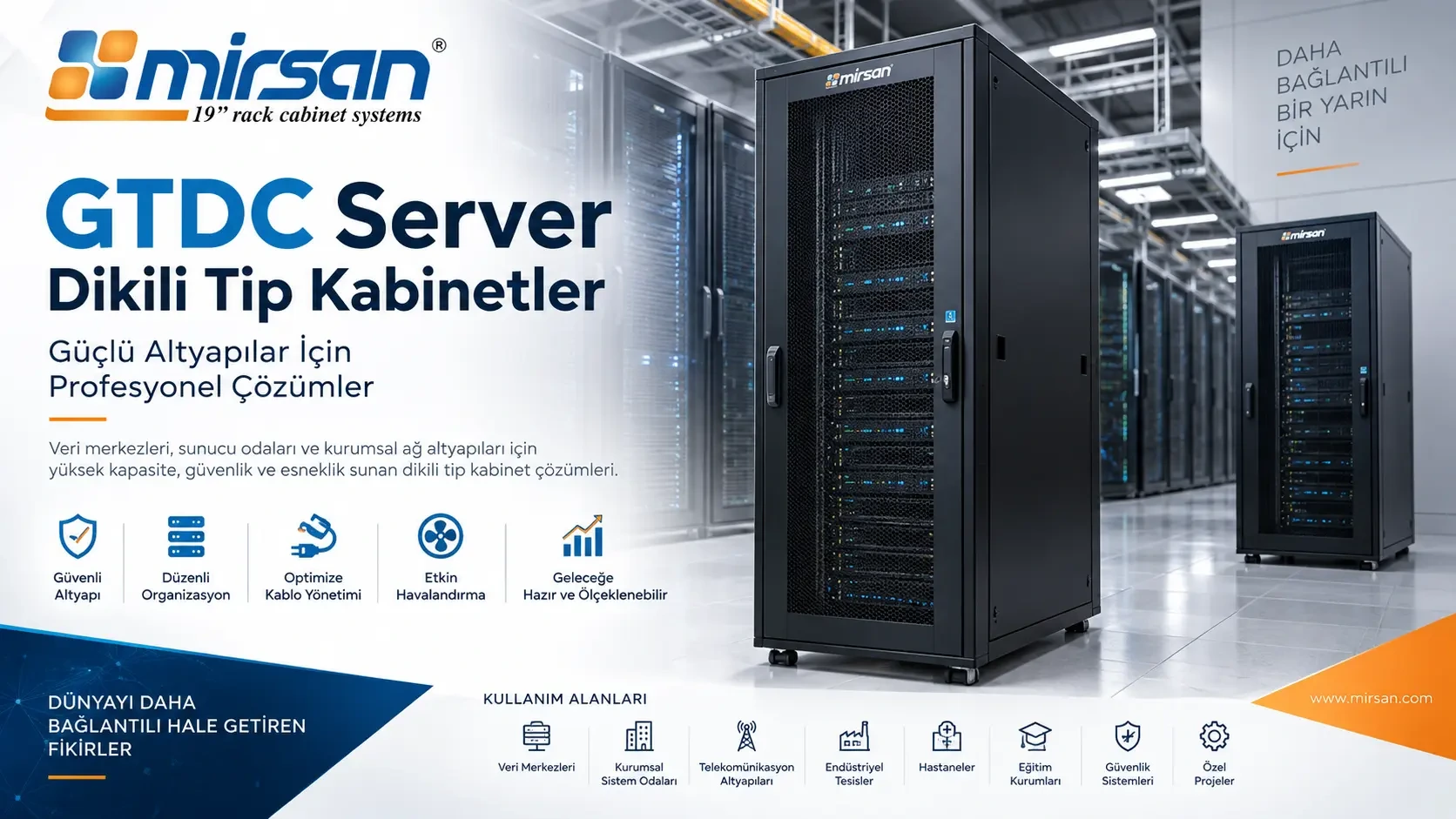 GTDC Server Dikili Tip Kabinetler | Server Rack Kabinet